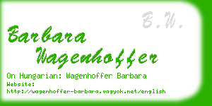 barbara wagenhoffer business card